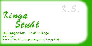 kinga stuhl business card